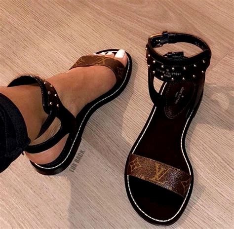 lv black sandals|louis vuitton black strappy heels.